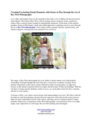 Timeless Love Stories Captured by Senses at Play Key West Photography