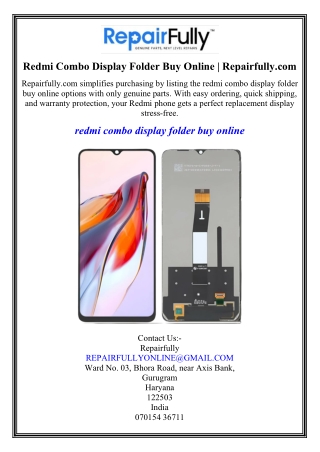 Redmi Screen Replacement Price Repairfully.com