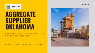 Leading Aggregate Supplier Oklahoma for Construction and Infrastructure Projects