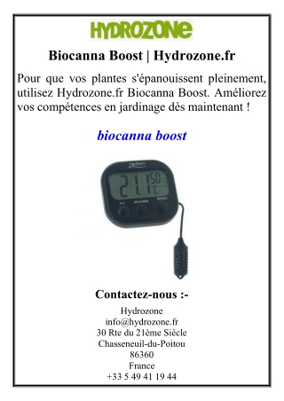 Biocanna Boost | Hydrozone.fr