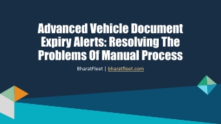 Advanced Vehicle Document Expiry Alerts Resolving The Problems Of Manual Process