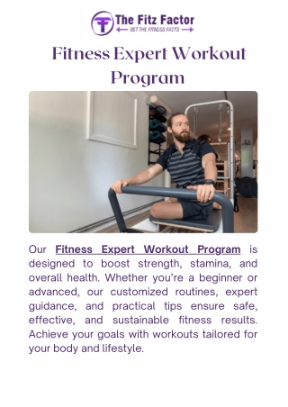 Fitness Expert Workout Program – Achieve Strength, Stamina & Wellness