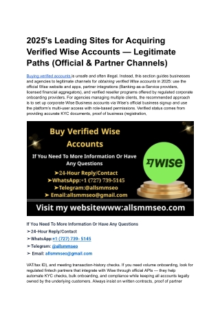 2025 Guide_ Best Sites for Buying Verified Wise Accounts