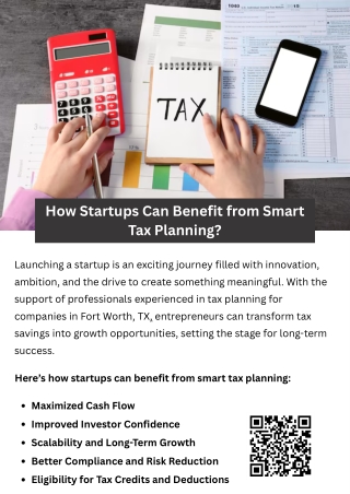 How Startups Can Benefit from Smart Tax Planning?
