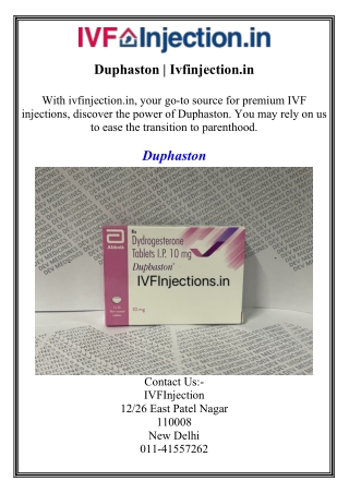 Duphaston Ivfinjection.in