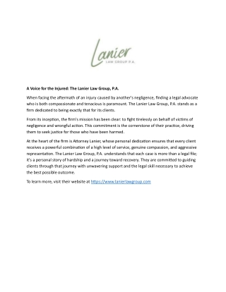 Lanier Law Group