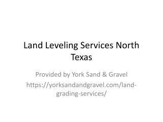 land leveling services north Texas