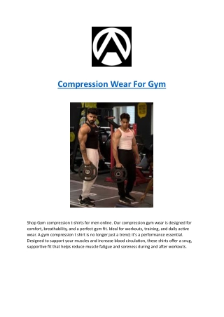 Compression Wear For Gym