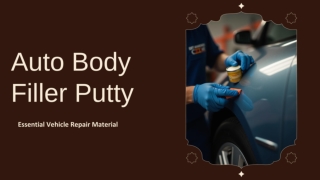 Auto Body Filler Putty: What You Need to Know