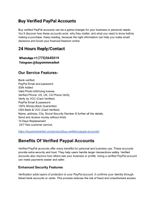How To Buy Verified PayPal Account Presonal and Buisness