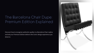 Barcelona Chair Dupe