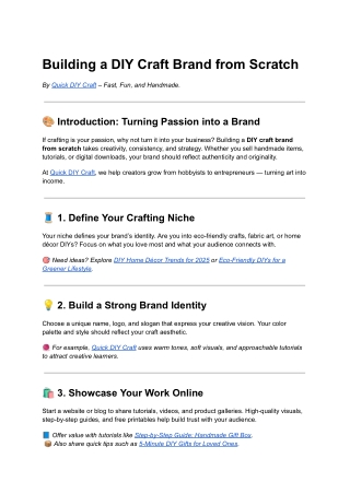 Building a DIY Craft Brand from Scratch | Quick DIY Craft