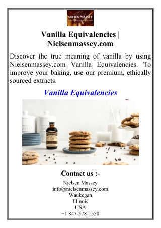 Vanilla Equivalencies | Nielsenmassey.com