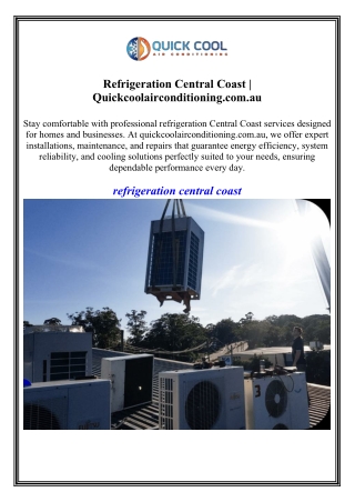Refrigeration Central Coast Quickcoolairconditioning.com.au