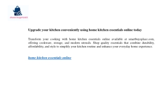 Upgrade your kitchen conveniently using home kitchen essentials online today
