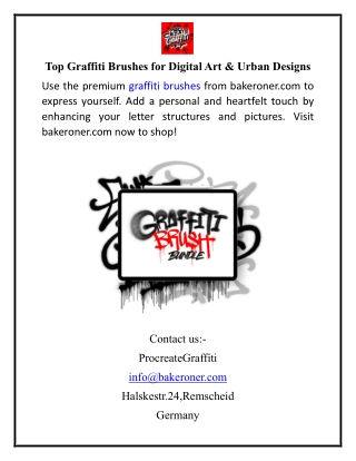Top Graffiti Brushes for Digital Art & Urban Designs