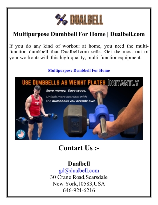 Multipurpose Dumbbell For Home  Dualbell.com