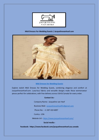 Midi Dresses For Wedding Guests