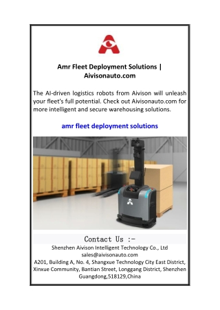 Amr Fleet Deployment Solutions  Aivisonauto.com