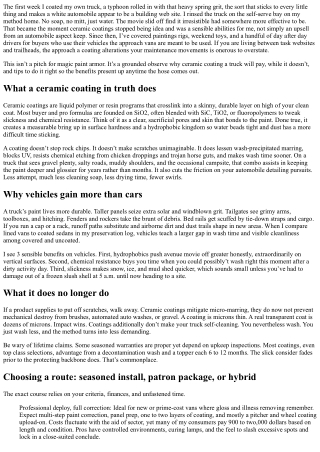 Ceramic Coating for My Truck: Protection for Work and Weekend