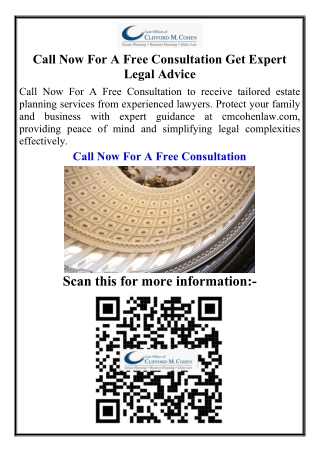 Call Now For A Free Consultation Get Expert Legal Advice