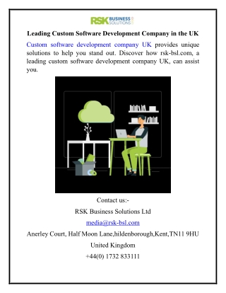 Leading Custom Software Development Company in the UK
