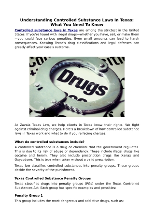 Understanding Controlled Substance Laws In Texas_ What You Need To Know