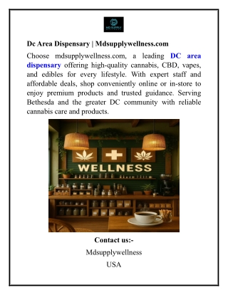 Dc Area Dispensary Mdsupplywellness.com
