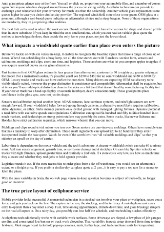 Quotes on Auto Glass Replacement: On-Site vs. In-Shop Pricing