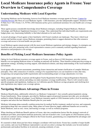 Local Medicare Agents