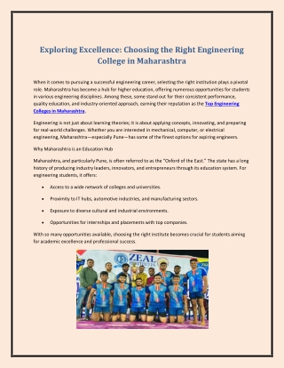Exploring Excellence: Choosing the Right Engineering College in Maharashtra