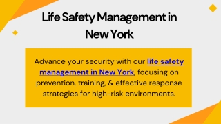 Life Safety Management in New York
