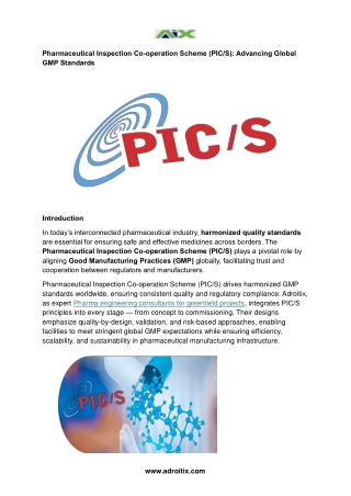 Pharmaceutical Inspection Co-operation Scheme - Adroitix