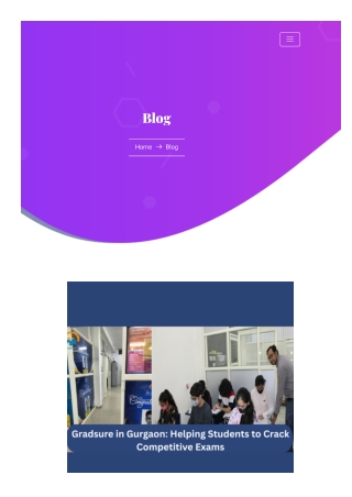 Gradsure in Gurgaon Helping Students to Crack Competitive Exams