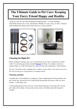 The Ultimate Guide to Pet Care Keeping Your Furry Friend Happy and Healthy