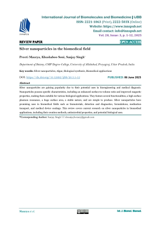 Silver nanoparticles in the biomedical field