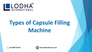 Capsule Filling Machine | Lodha Pharma