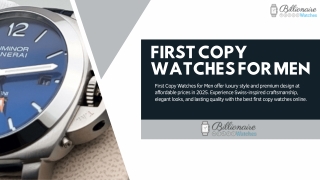 First Copy Watches for Men: The Smart Way to Own Luxury in 2025