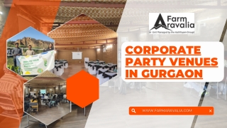 Corporate Party Venues in Gurgaon - Farm Aravalia