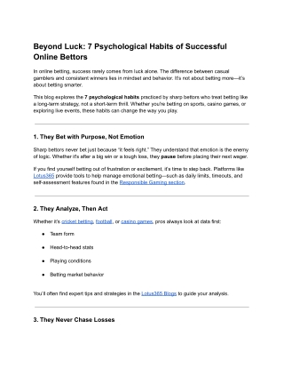 The Bettor’s Mindset: Identify and Overcome Common Betting Biases