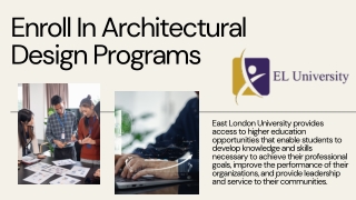 Enroll In Architectural Design Programs