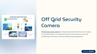 Off-Grid Security Camera – Reliable Surveillance Anywhere