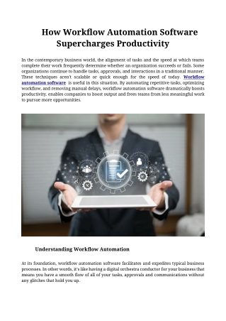 How Workflow Automation Software Supercharges Productivity
