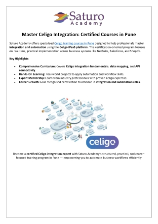 Master Celigo Integration