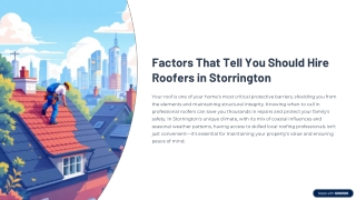Factors that tell you should hire roofers Storrington
