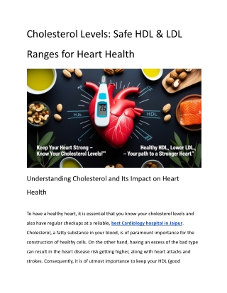 Cholesterol Levels_ Safe HDL & LDL Ranges for Heart Health