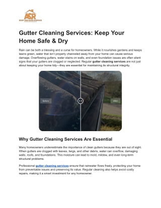 Gutter Cleaning Services_ Keep Your Home Safe & Dry