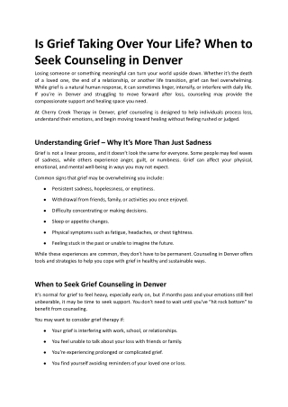 Is Grief Taking Over Your Life When to Seek Counseling in Denver.docx