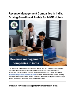 Revenue management Companies in india