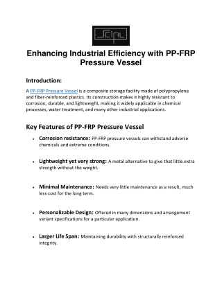 PP-FRP Pressure Vessel (1)